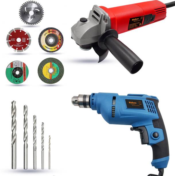 Walkers WKCB440M1 100mm Angle Grinder with 10mm Drill Machine for Making Holes Angle Grinder