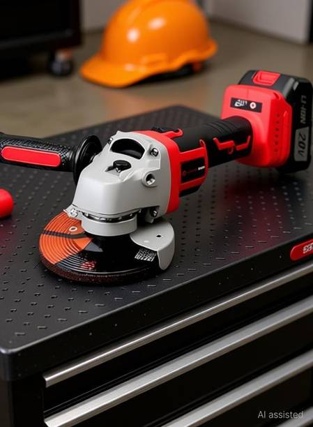 Sceptre 100mm Cordless with SP-CA21V 21V 2 x 21V Li-ion Batteries Brushless Motor Angle Grinder