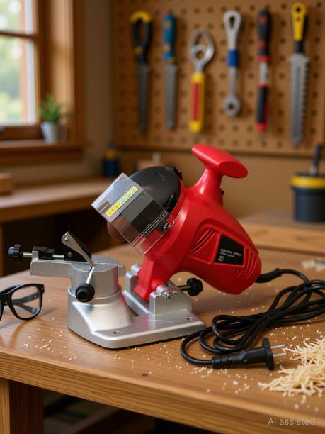 Digital Craft 180W Electric Bench Chainsaw Blade Chain Sharpener with Grinding Wheels Angle Grinder