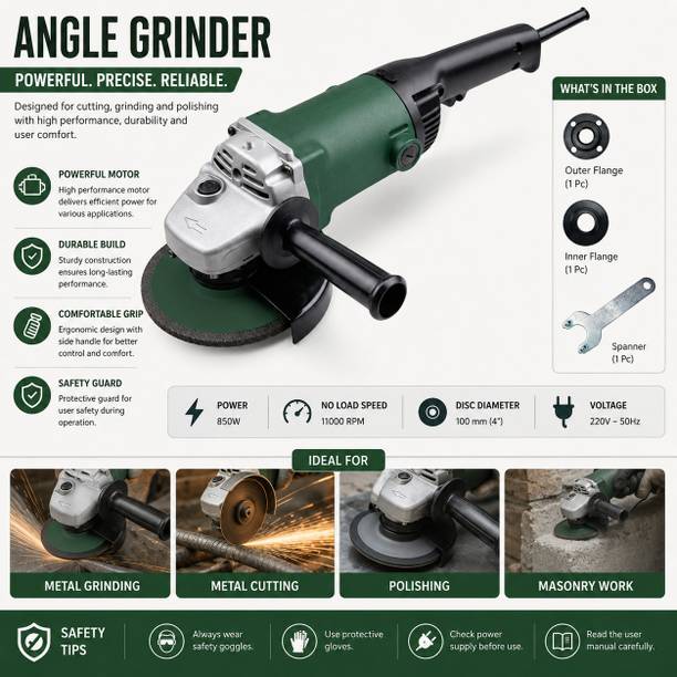 RanPra 5INCH / 125MM ANGLE GRINDER HEAVY DUTY WITH LONG HANDLE Angle Grinder