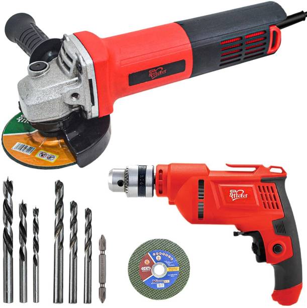 HPD 4" AG1 Angle Grinder 900W + 10mm FS Drill Machine Combo with Accessories Angle Grinder