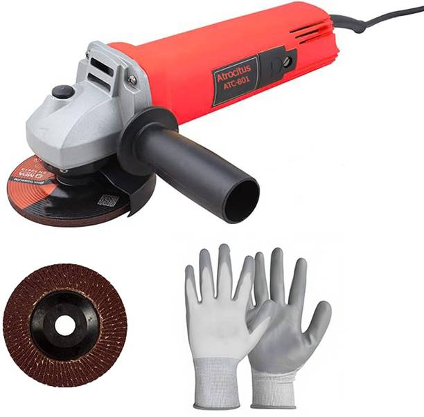 Atrocitus ATC218 Angle Grinder(100 mm Wheel Diameter) With 1Pcs Flap Disk & Gloves Angle Grinder