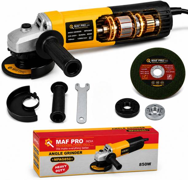 Maf Pro Angle Grinder 850W Electric High Speed Motor Metal Cutter & Grinder Tool, Angle Grinder