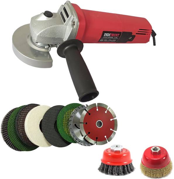 Inditrust 950W Electric Angle grinder machine with Multi type 4inch 10pc wheel Angle Grinder