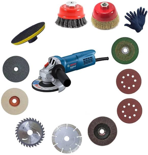 BOSCH Multi Use Powerful GWS800 Grinder With 1Pair Gloves and 11pc Multi type wheel, Angle Grinder