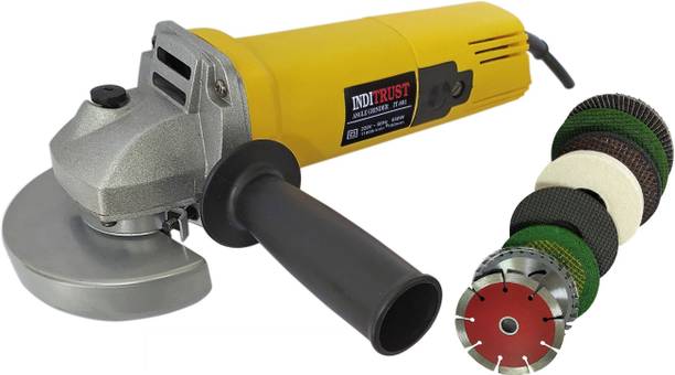 Inditrust new Heavy duty 950W Angle grinder machine & 4inch 8pc Multi type wheels set Angle Grinder