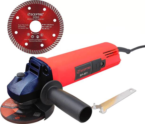 Sceptre 4 Inch Angle Grinder Side Handle with Chipping Wheel Tile Cutting Blade (110mm) Angle Grinder