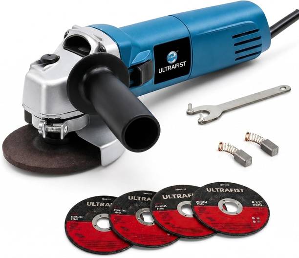 ULTRAFIST 1500W 4'' Angle Grinder 100mm, 11000 RPM, Heavy Duty Cutter Tool Kit with Handle Angle Grinder