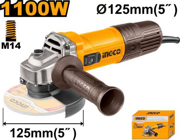 INGCO 1100W Angle Grinder, 12000rpm, M14 Angle Grinder