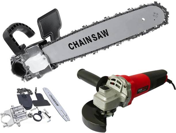 Inditrust 1200W Red Electric Angle grinder & 11.5inch Chain Saw Bracket 6 Months Warranty Angle Grinder