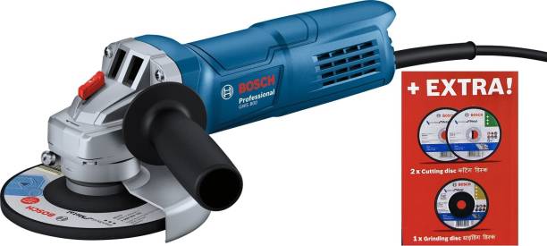 BOSCH GWS 800 Corded Angle Grinder, M10 with 2 Cutting wheels &amp; 1 Grinding Wheel Angle Grinder