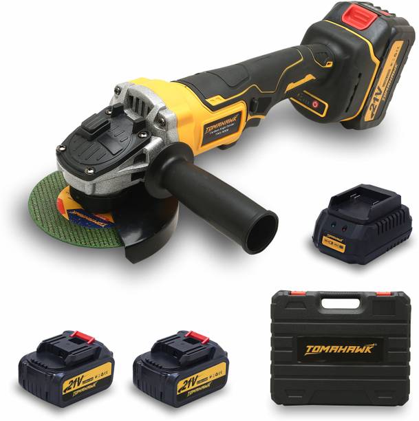 Tomahawk TAG-4000, 4" 21V 8500rpm Cordless Angle Grinder With 3 Speed 2 Batteries Angle Grinder