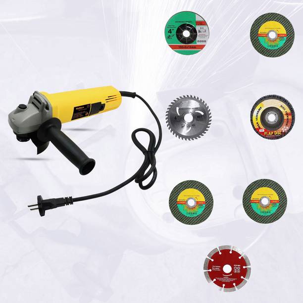 Walkers WKCB195M1 Professional Angle Grinder Machine with Grinding/Metal Cutting Wheel Angle Grinder