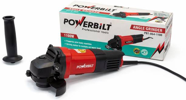 PowerBilt PBT-AG4-1100 HEAVY DUTY ANGLE GRINDER MACHINE 1100 WATT GRINDER WITH WATER PROOF Angle Grinder