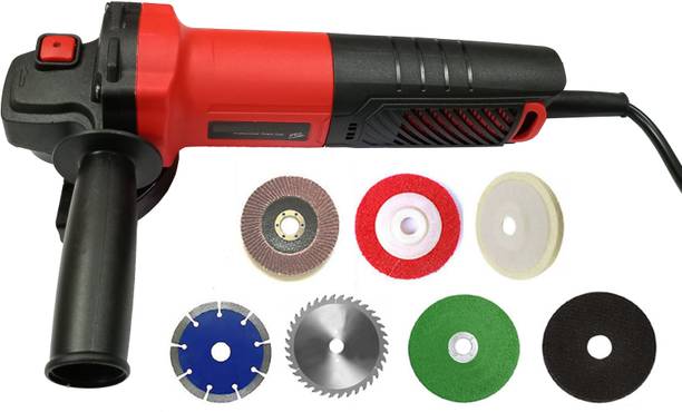Mass Pro 100mm Angle Grinder Machine 1100W & RPM 11000 7Wheels Angle Grinder