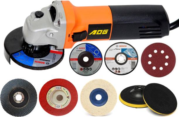 Digital Craft Aog Heavy Duty 750W 11000Rpm 100Mm Angle Grinder with FreeGrinding and Cutting Wheel Angle Grinder