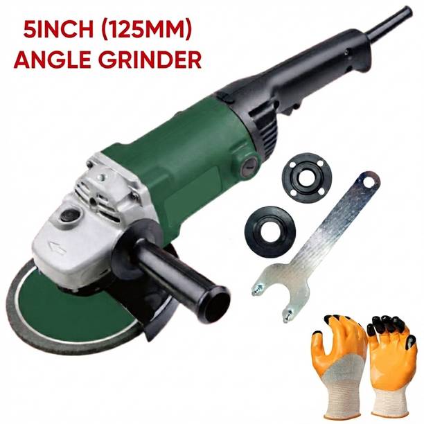 RanPra 5INCH (125MM) LONG HANDLE ANGLE GRINDER HEAVY DUTY 100% COPPER ARMATURE Angle Grinder