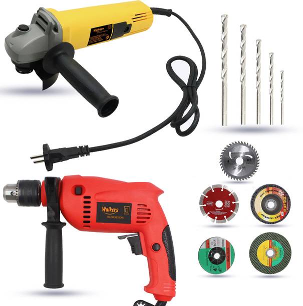 Walkers WKCB430M1 100mm Angle Grinder with 13mm Drill Machine for Making Holes Angle Grinder