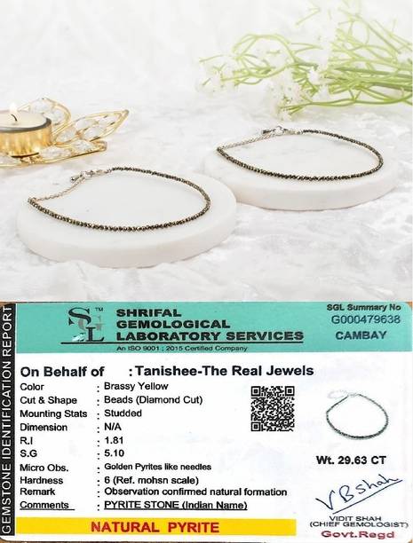 Tanishee- The Real Jewels ANKLET FOR GIRLS Stone Anklet