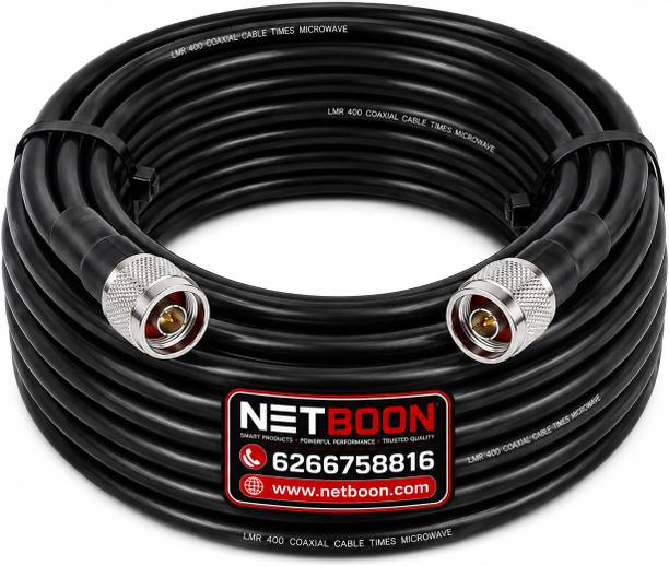 Netboon 10 Meter 8 GHz LMR400 Low Loss Coaxial Cable N male to N male for WiFi, GPS, RF Antenna Amplifier