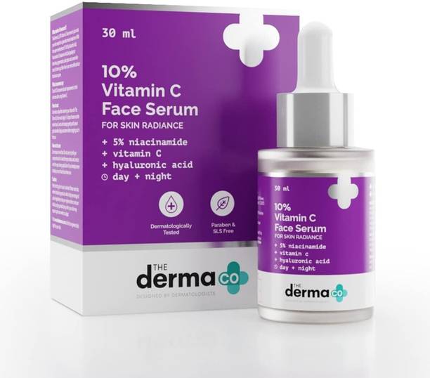 The Derma Co 10% Vitamin C Face Serum for Skin Radiance with 5% Niacinamide & Hyaluronic Acid