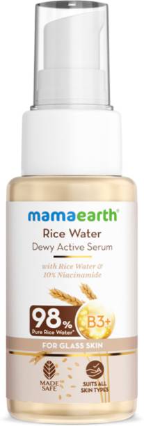 Mamaearth Rice Water Dewy Active Serum with 10% Niacinamide, Rice Water & Hyaluronic Acid