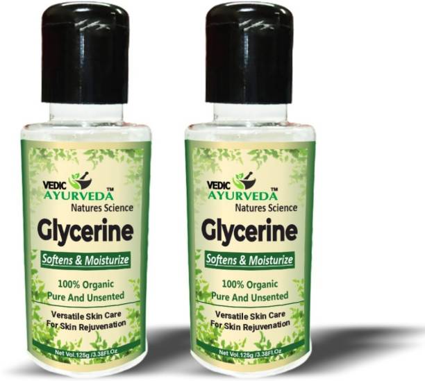 VEDICAYURVEDA Vegetable Glycerine For Skin Cleanser Softens & Moisturize (125g) Pack Of 2