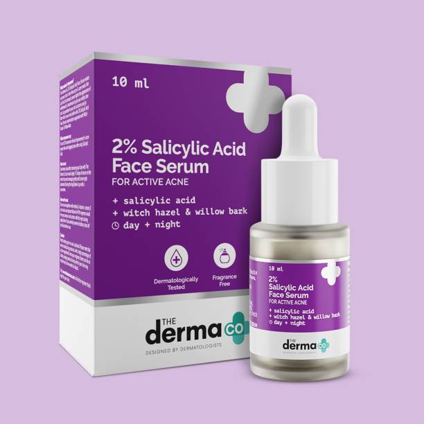 The Derma Co 2% Salicylic Acid Serum with Witch Hazel & Willow Bark for Active Acne