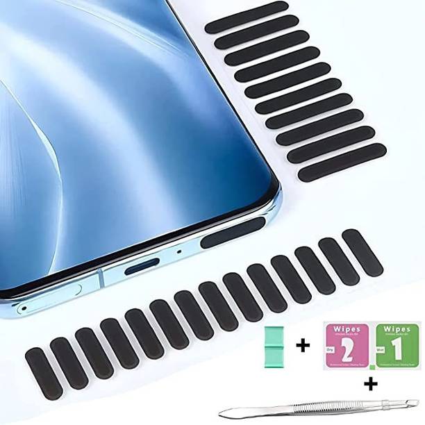 D & Y Mobile phone Speaker Dustproof Sticker (Short 14 &long 10-pcs) 24 Pcs Audio Jack Black Anti-dust Plug