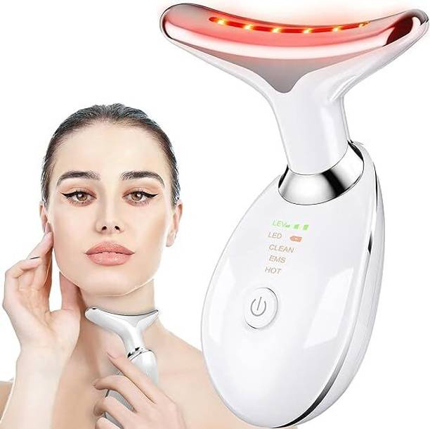 NTZ Neck Face Firming Wrinkle Removal Tool at Home, Facial Massager 7 Color Led Light Therapy for Face Vibration Massager Skin Beauty Device Massager