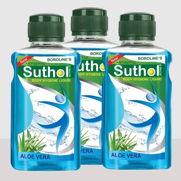 BOROLINE Suthol Active Aloe Vera Liquid 200ML Combo Pack 200 ml X 3 Antiseptic Liquid