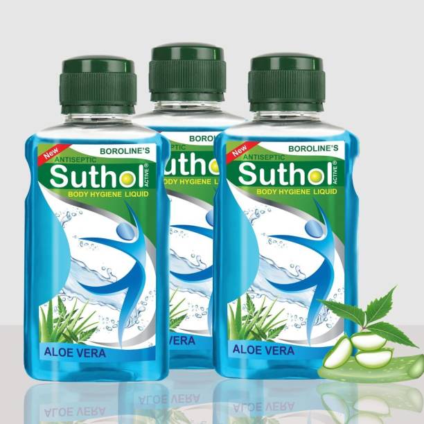 BOROLINE Suthol Active Aloe Vera Liquid 200ML Combo Pack 200 ml X 3 Antiseptic Liquid