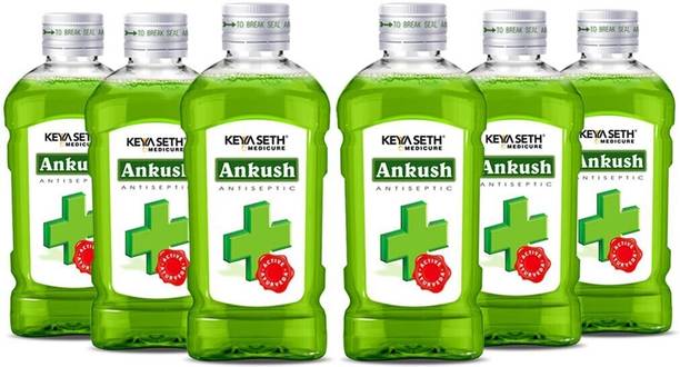 KEYA SETH AROMATHERAPY Ankush Ayurvedic Antiseptic Liquid, No Burning Sensation for First Aid & Personal Hygiene, Enriched with Neem, Tulsi, Lavender & Rose Essential Oil Antiseptic Liquid