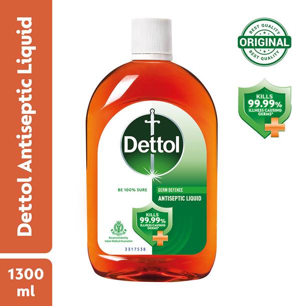 Dettol Antiseptic Liquid for First Aid, Surface Disinfection and Personal Hygiene, Antiseptic Liquid (1300.0 ml x Pack of 1)