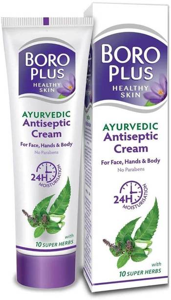BOROPLUS Ayurvedic Antiseptic Cream with 10 super herbs and 24 hrs Moisturisation Antiseptic Cream
