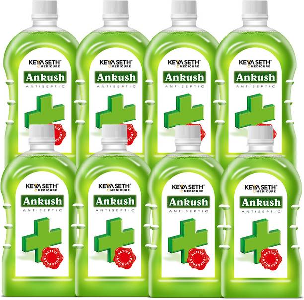 KEYA SETH AROMATHERAPY Ankush Ayurvedic Antiseptic Liquid, No Burning Sensation - Neem Tulsi Haldi Kur Antiseptic Liquid