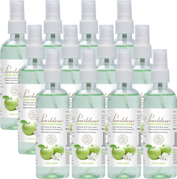 Pearldew Green Apple Hand Sanitizer Spray | With Aloe Vera, Neem, Lemon, Vitamin E Antiseptic Liquid