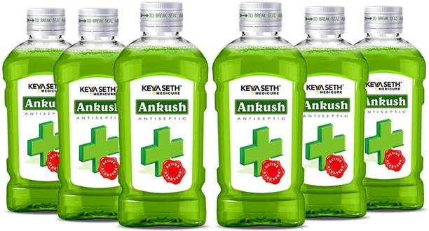 KEYA SETH AROMATHERAPY Ankush Ayurvedic Antiseptic Liquid, No Burning Sensation for First Aid & Personal Hygiene, Enriched with Neem, Tulsi, Lavender & Rose Essential Oil Antiseptic Liquid