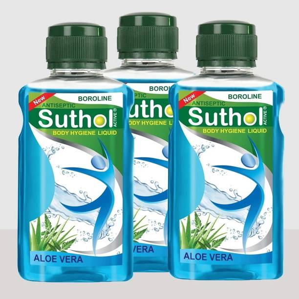 BOROLINE Suthol Active Aloe Vera Liquid 200ML Combo Pack 200 ml X 3 Antiseptic Liquid