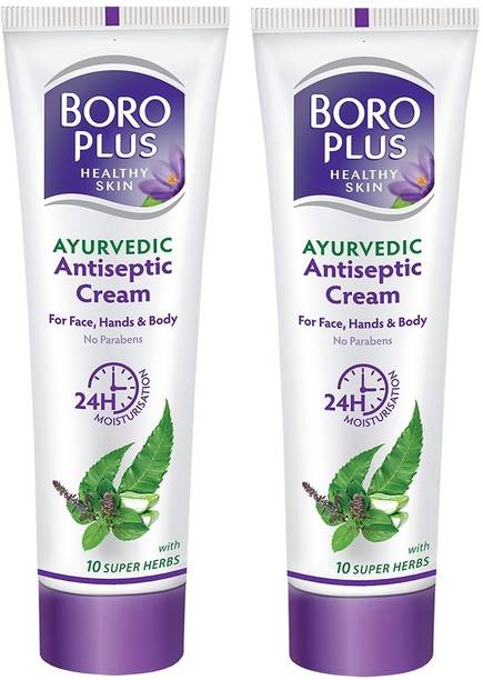 BOROPLUS Ayurvedic Antiseptic Cream with 10 super herbs and 24 hrs Moisturisation Antiseptic Cream