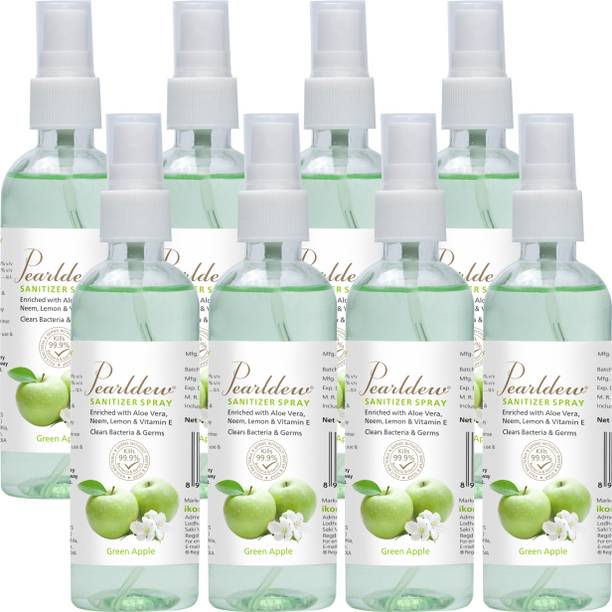 Pearldew Green Apple Hand Sanitizer Spray | With Aloe Vera, Neem, Lemon, Vitamin E Antiseptic Liquid