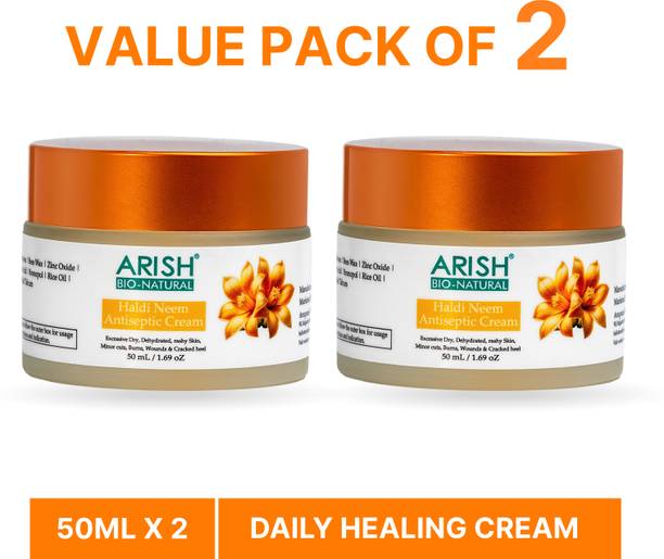 ARISH BIO-NATURAL Haldi Neem Antiseptic Cream | Value Pack Of 2 Antiseptic Cream