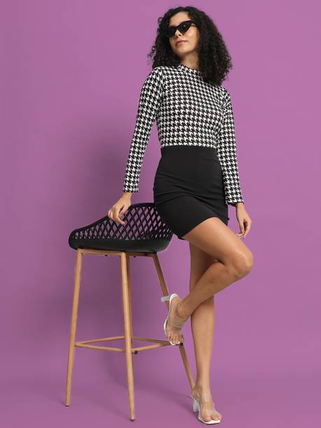 Dream Beauty Fashion Casual Printed Women Black Top