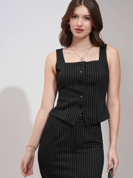 Top Skirt Co-ords Set with Coat