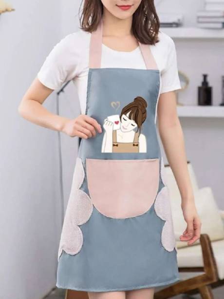 crownsmill Cotton Home Use Apron - Free Size