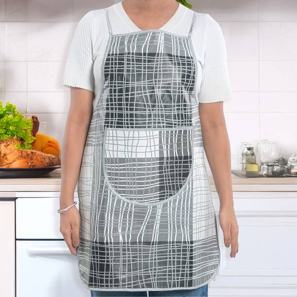 KUBER INDUSTRIES PVC Home Use Apron - Free Size
