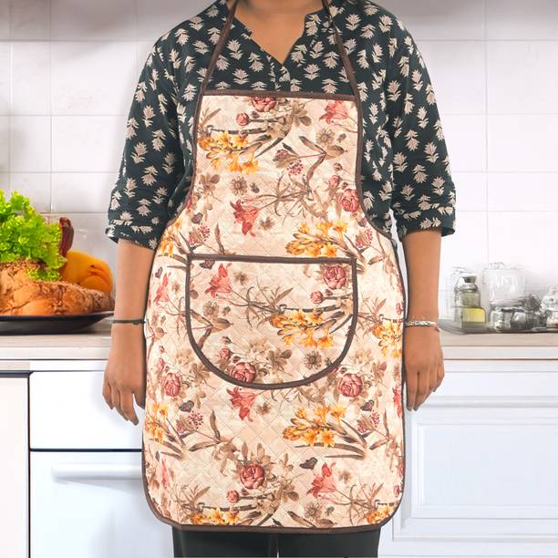 KUBER INDUSTRIES Velvet Home Use Apron - Free Size