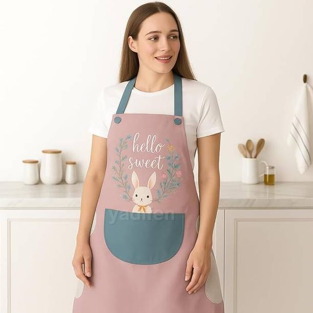 PRIVATECAVE Polyester, Velvet, PVC Chef's Apron - Free Size