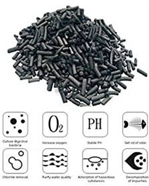 Jj clawsome Activated Carbon Charcoal 1800gm Aquarium Filter for Water Purification Undergravel Aquarium Filter