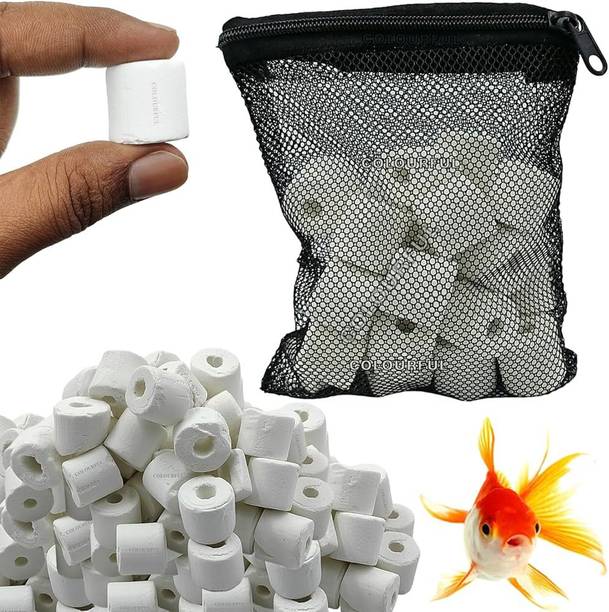 Jj clawsome Premium Bio Ceramic Rings for Aquarium Filter Media for Fish Tank 1Kg Undergravel Aquarium Filter